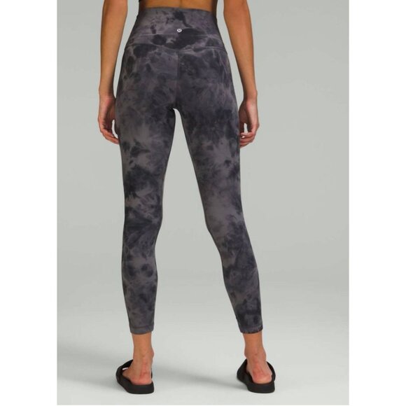 lululemon athletica Pants - Lululemon Align High-Rise Pant 25" Diamond Dye Tie Dye Pitch Graphite Grey Sz 6